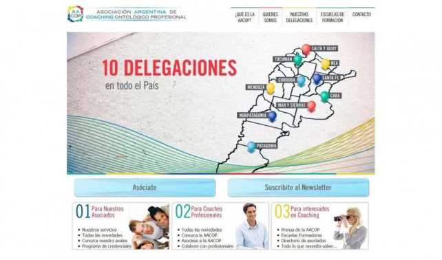web institucional Asociación Argentina de Coaching Ontológico Profesional